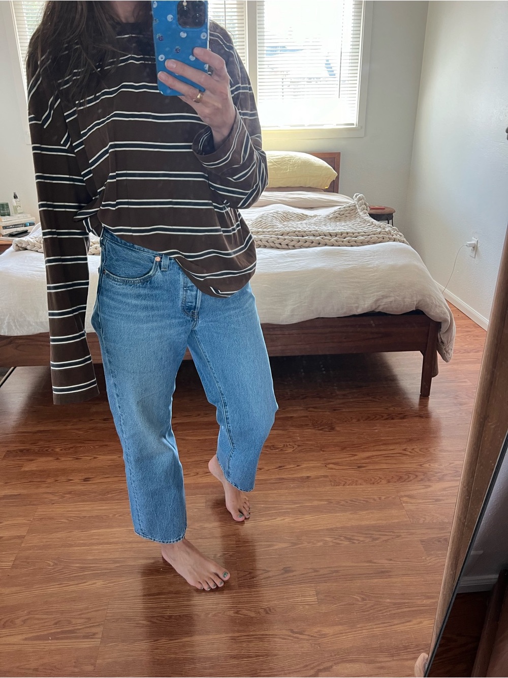 Striped Brown Long-Sleeve